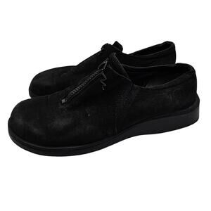 ECCO Loafers Black Leather Women Shoes Size 40 (9.5) Medium